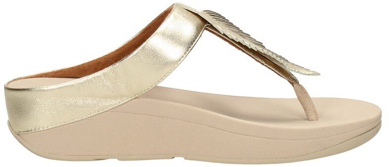 Fitflop Fino Feather - Slippers voor dames - Goud - Nelson.nl