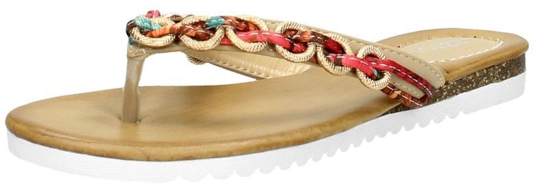 Dames slippers beige
