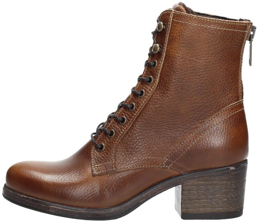 Dames veterboots cognac