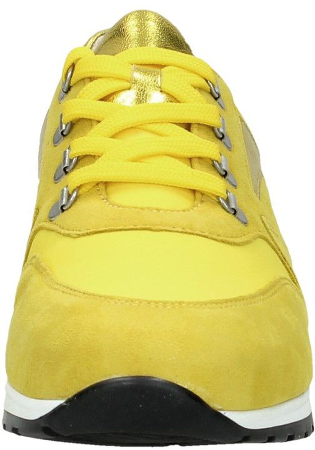Zwart inspanning Fabriek Dames sneakers geel