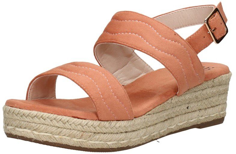 Sandalen Touwzool koraal rood