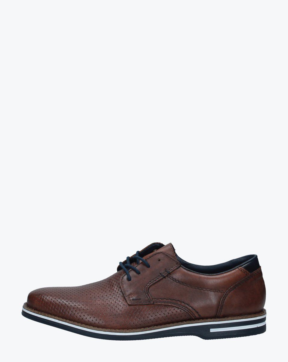 Heren veterschoenen cognac