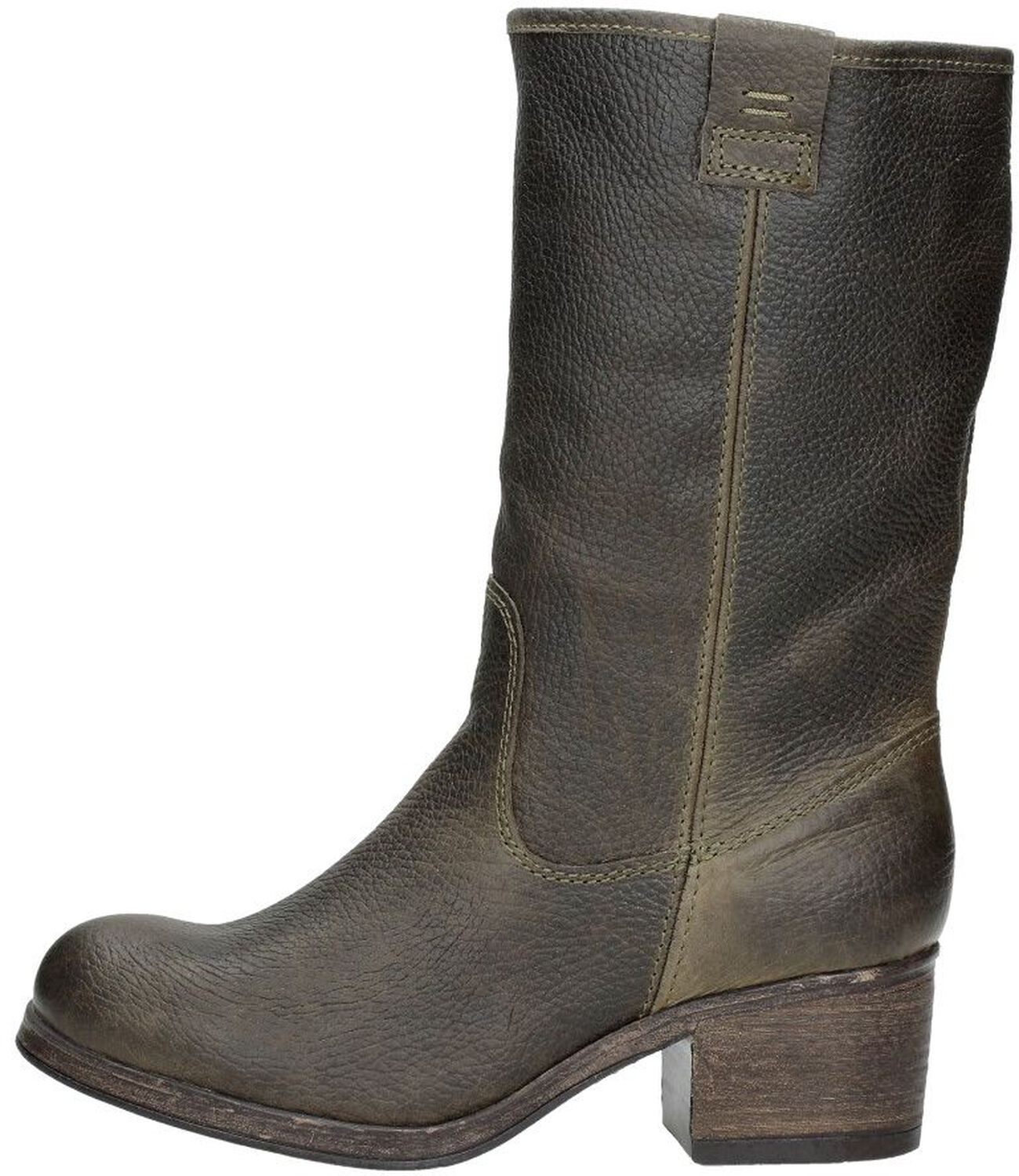 Dames suède mid-calf laarzen met gespdetail