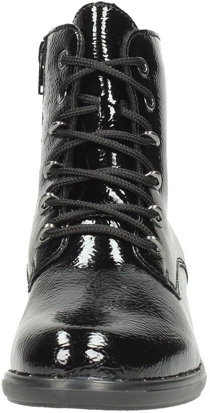 Dames veterschoenen zwartlak