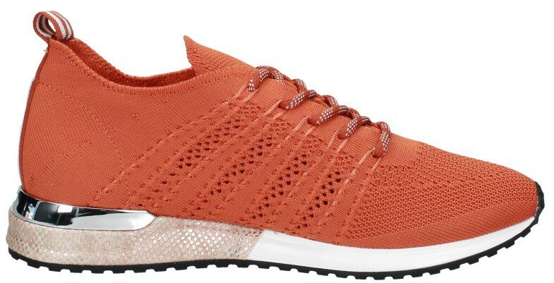 Woden Dames Sneakers Oranje sue/mesh vishuid runner | Van den Assem