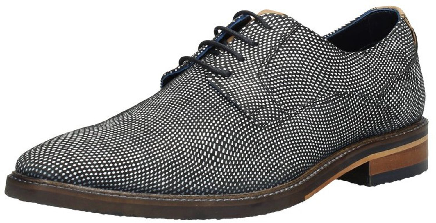 Giorgio croco herenschoenen - Blauw met cognac - Maat 42,5 - Schoenen