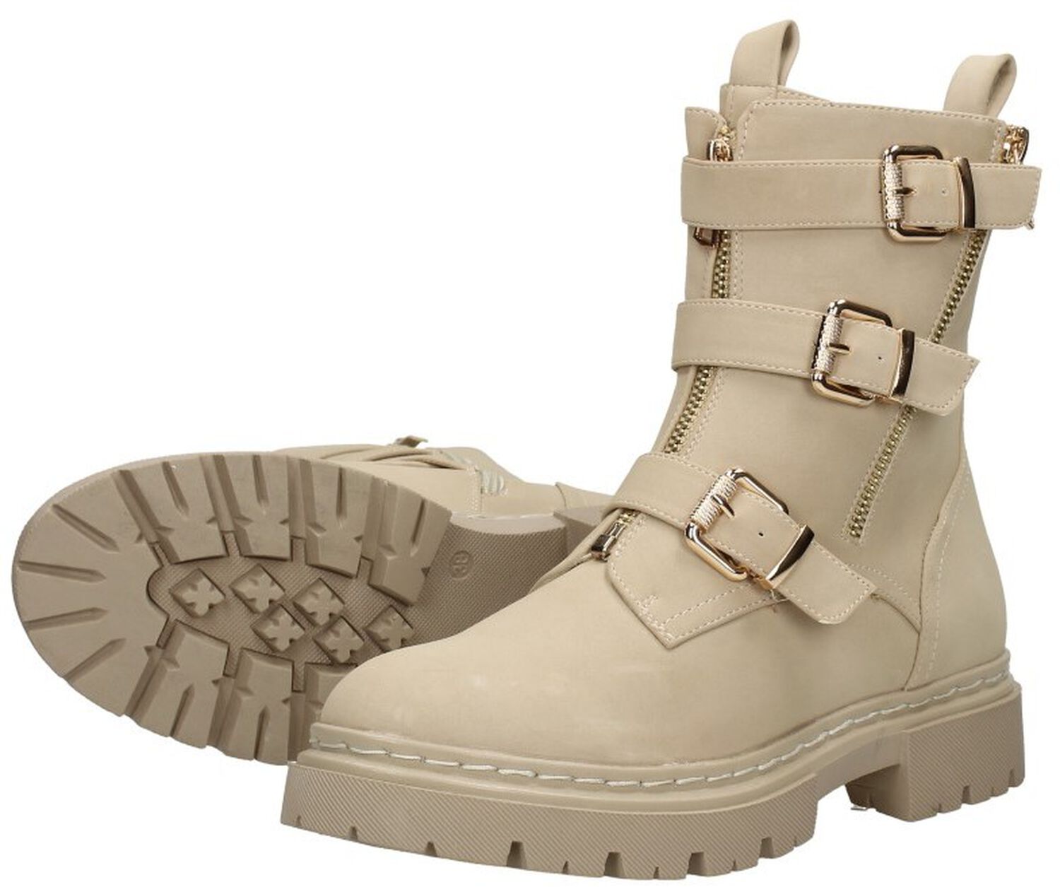 Biker boots beige