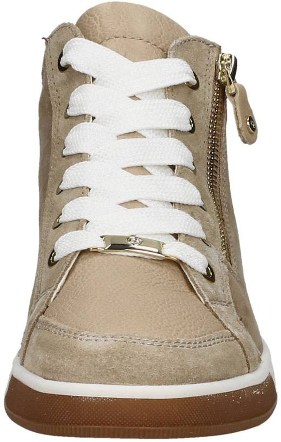 ARA Rom-st-High-Soft Scarpe Da Ginnastica Donna - Suola Intercambiabile, Altezza Morbida, Colore Bambù - 4