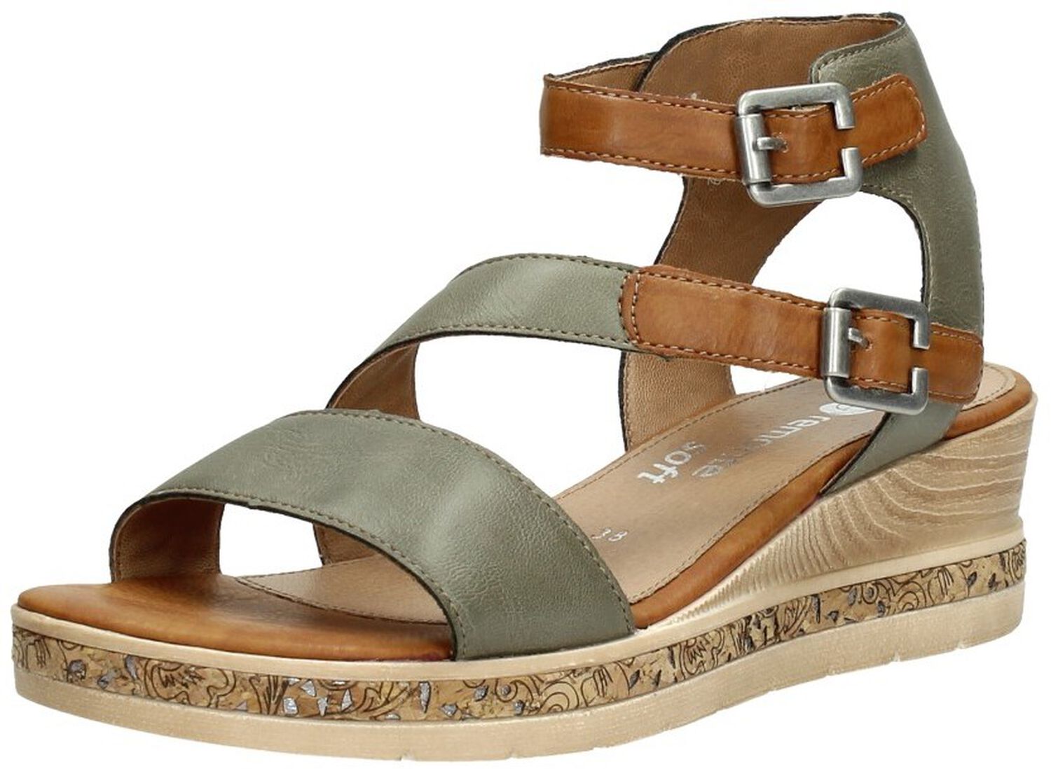 Remonte R8770 Slingback sandalen voor dames, zwart zwart 01, 42 EU
