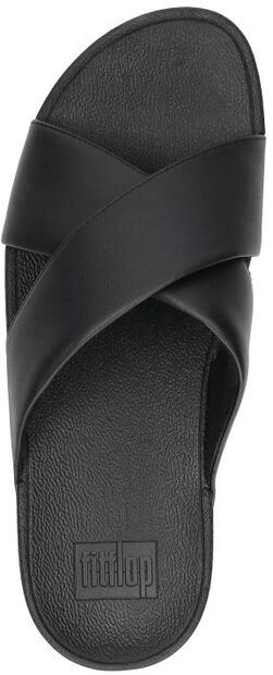 Lulu Leather Cross Slides - large