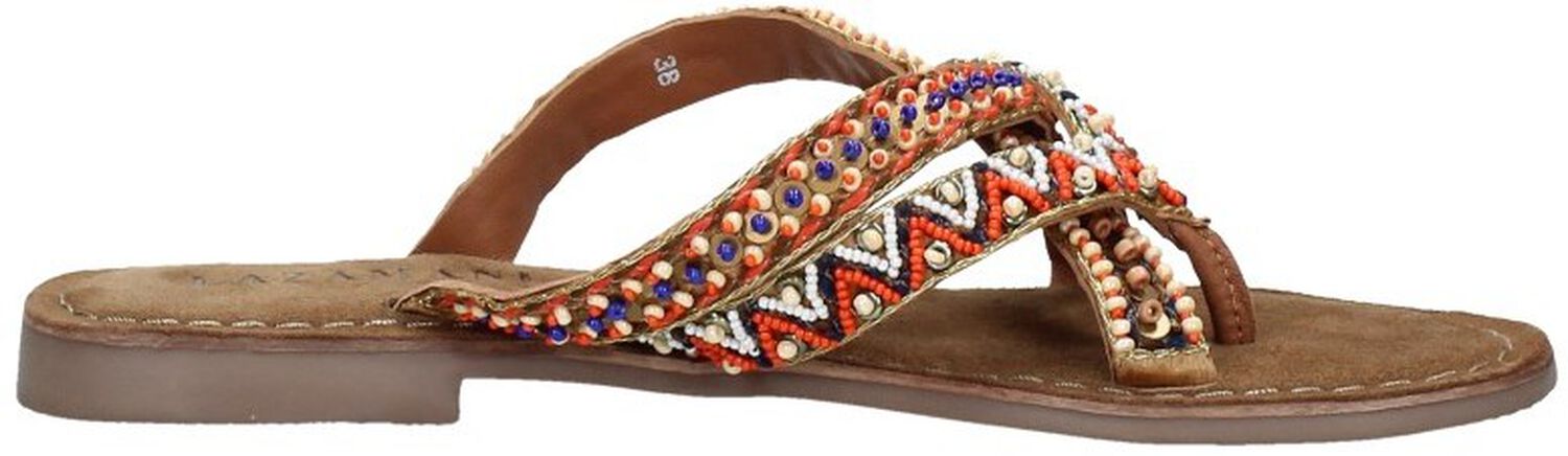 JOMIX Sandalen Dames met Strikknoop Zomer Kurk Slippers Comfortabele