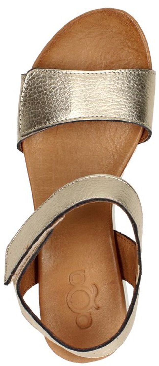 JOMIX Damessandalen, elastisch, verstelbaar, plat, elegant, comfortabel, Geel, 39 EU