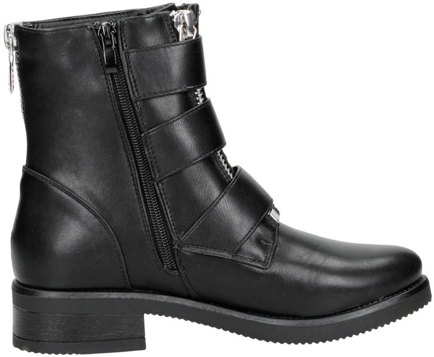 Suede Biker Boots Met Gesp Beige