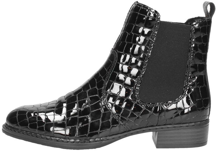 Chelsea boots zwart croco lak