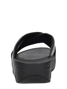 Lulu Leather Cross Slides
