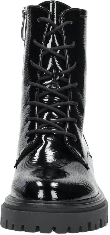 Veterschoenen Hoog zwartlak