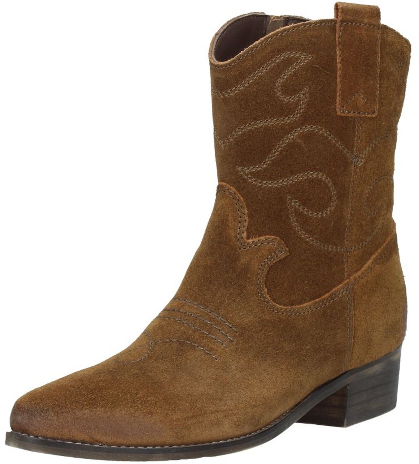 Sacha - Dames - Taupe hoge suède cowboylaarzen - Maat 36