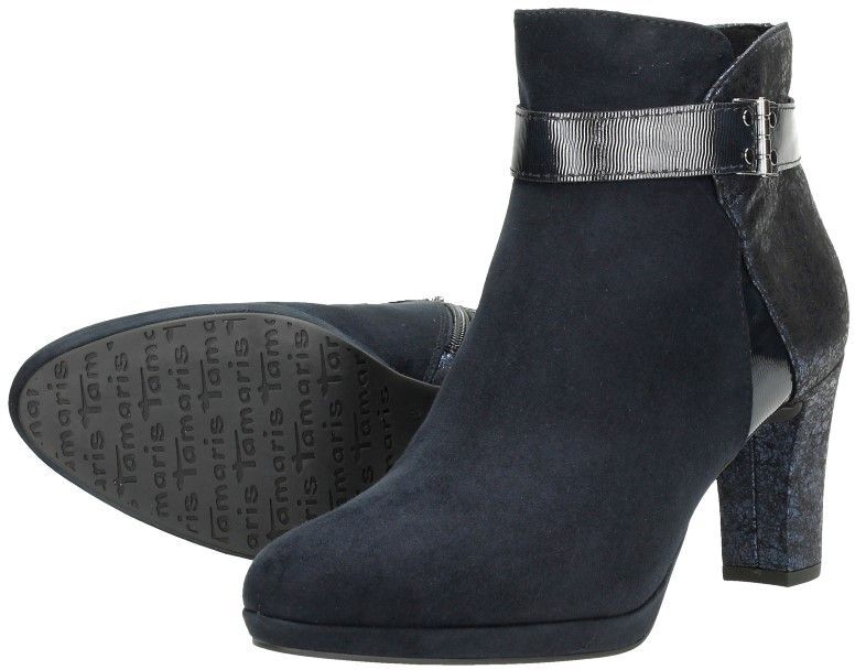 Dames enkellaarsjes blauw