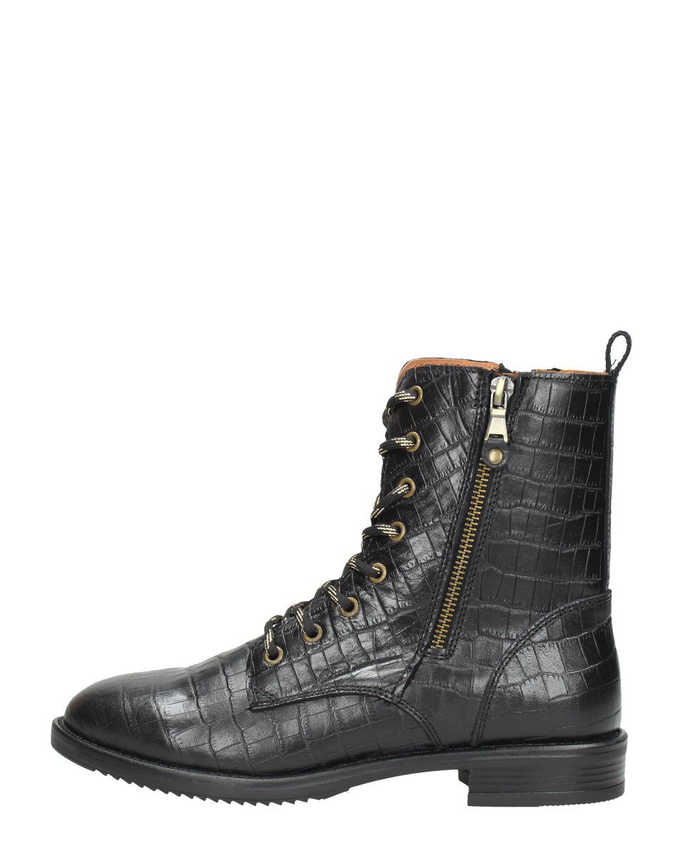 Gabor 488 Hoge sneakers Leren Sneaker Dames Zwart - Schoenen.nl