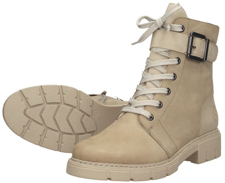 Veterschoenen Hoog beige