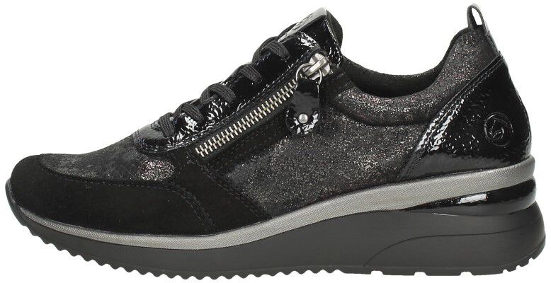 Gabor Dames Sneakers Zwart nub rits sneaker ls | Van den Assem