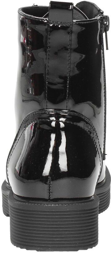 Dames veterboots zwartlak