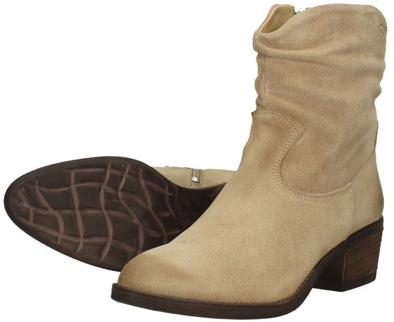 Enkellaarsjes Hak beige