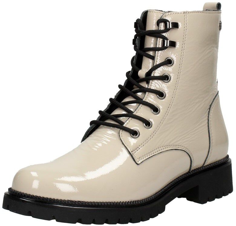 Veterschoenen Hoog gebroken wit