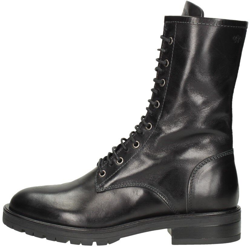 Aqa - Dames veterschoenen zwart