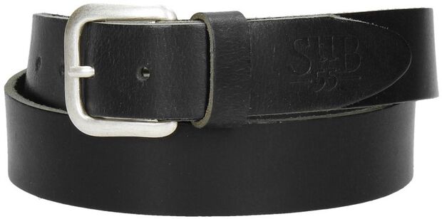 Lederen riem zwart - large