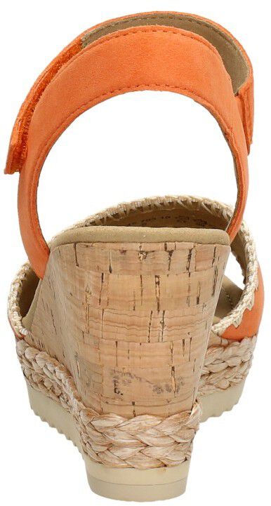 Gabor Comfort sandalen met sleehak oranje - Schoenen.nl