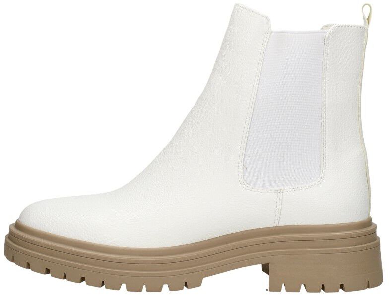 Sub55 - Enkellaarsjes Plat gebroken wit | Schuurman Schoenen