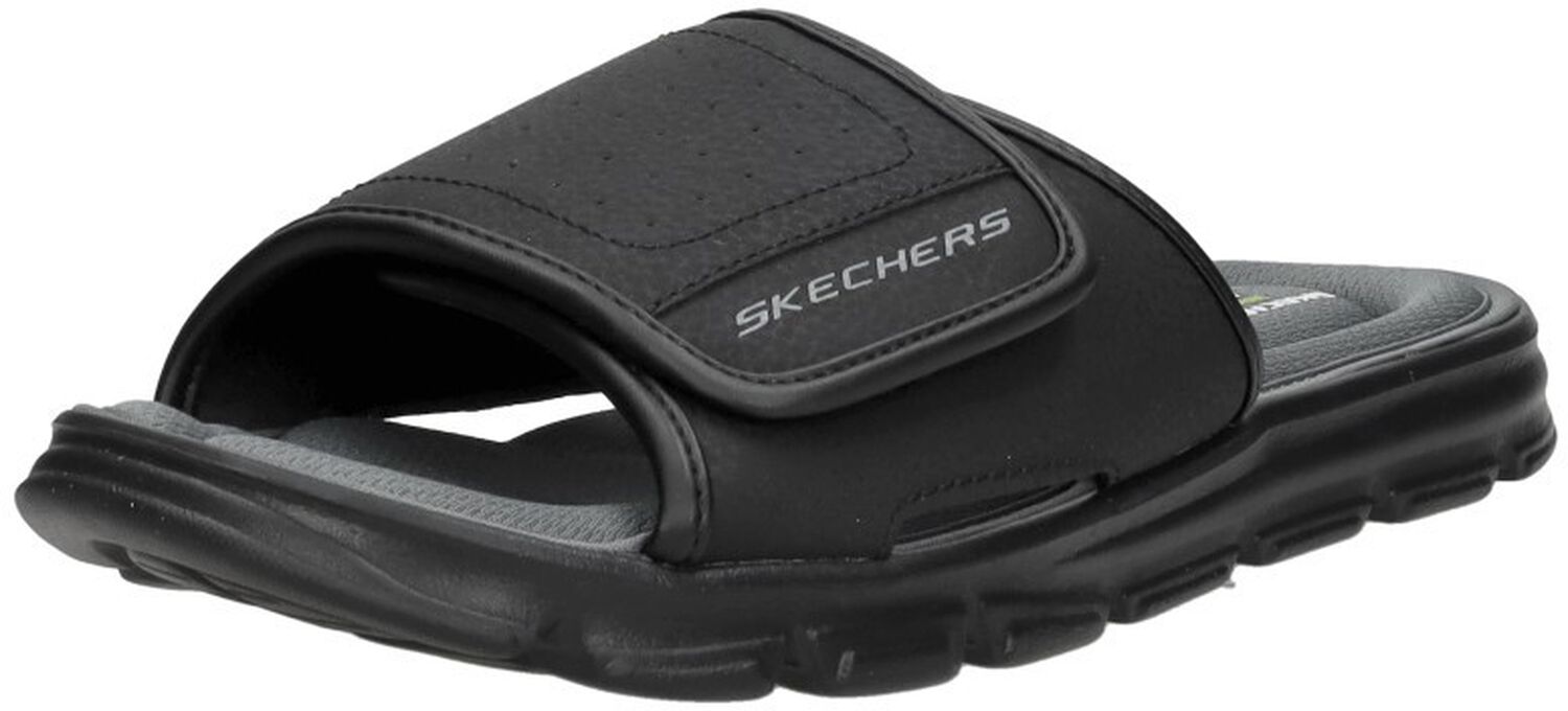 Badslippers Skechers Heren Heren Slippers Leer Skechers Velcro Sliders