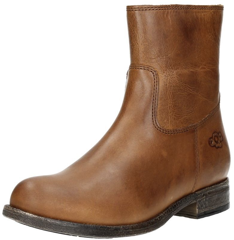 Dames enkellaarsjes cognac