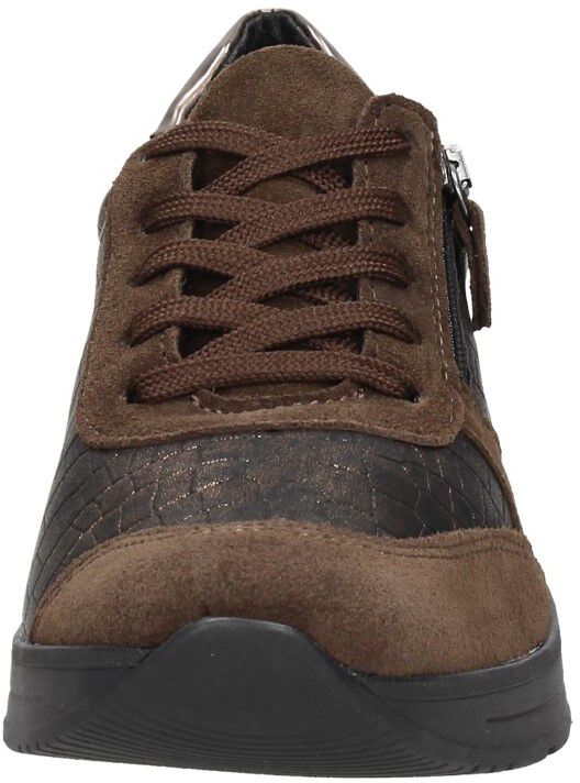 Dames veterschoenen donkerbruin