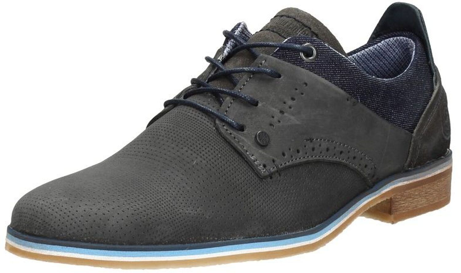 Bugatti Leren veterschoenen bruin goedkoop kopen
