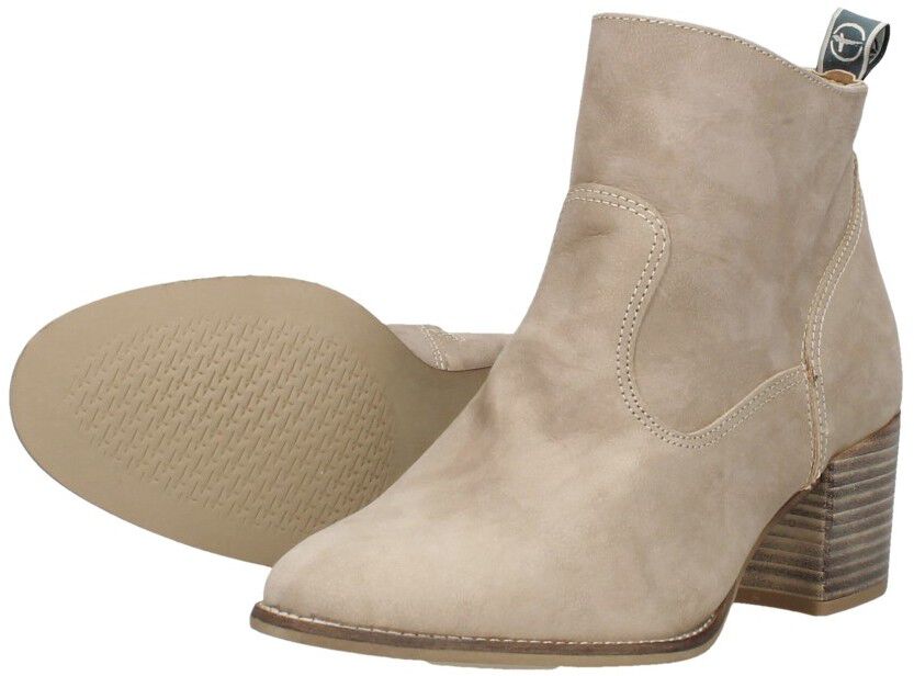 Dames enkellaarsjes taupe