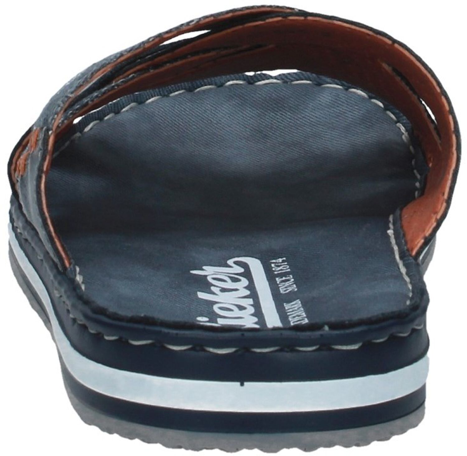 Rieker slippers blauw/cognac | wehkamp