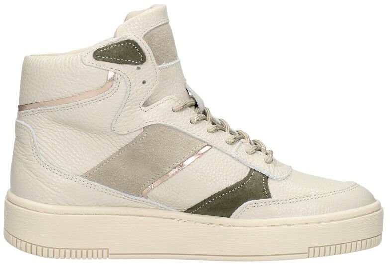 Veterschoenen Hoog gebroken wit