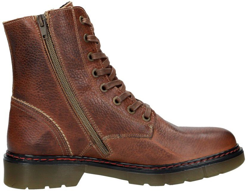 Dames veterschoenen cognac