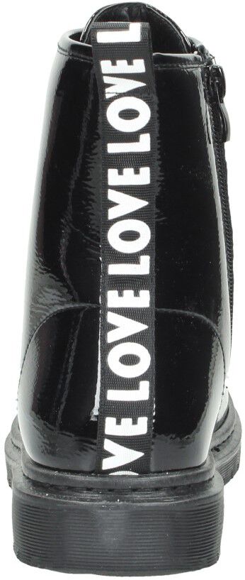Dames veterschoenen zwartlak