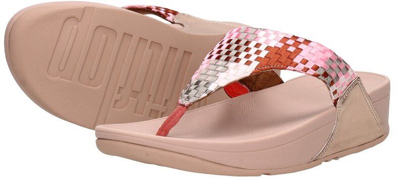 Lulu Silky Weave Toe-Post Sandals roze