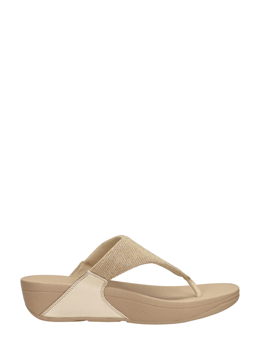 FitFlop - Lulu Shimmerlux Toe - Post Sandals – beige – foto 4 van 4