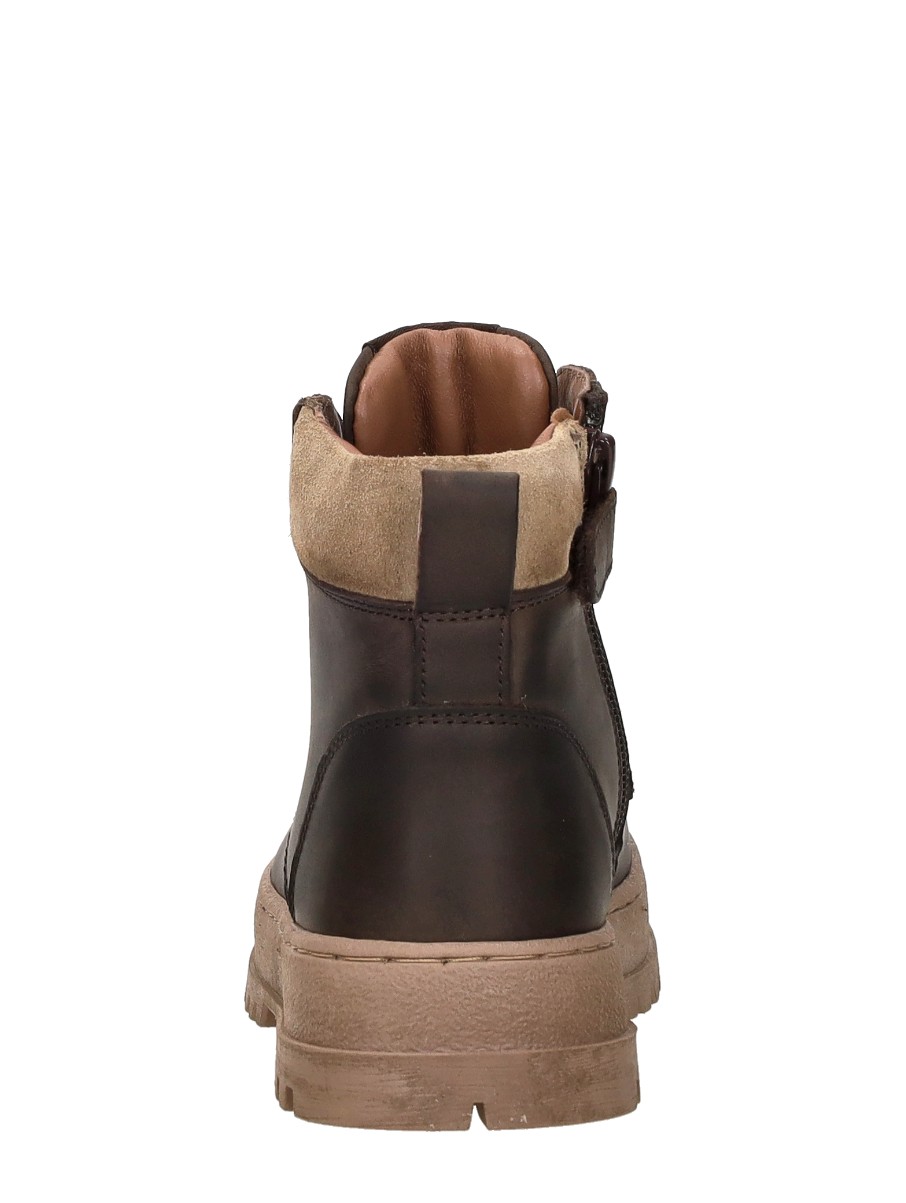 Keq - Veterschoenen Hoog – donkerbruin – foto 3 van 4