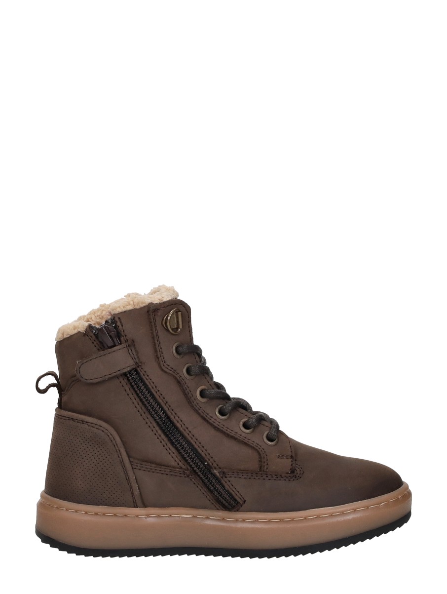 Keq - Veterschoenen Hoog – donkerbruin – foto 4 van 4