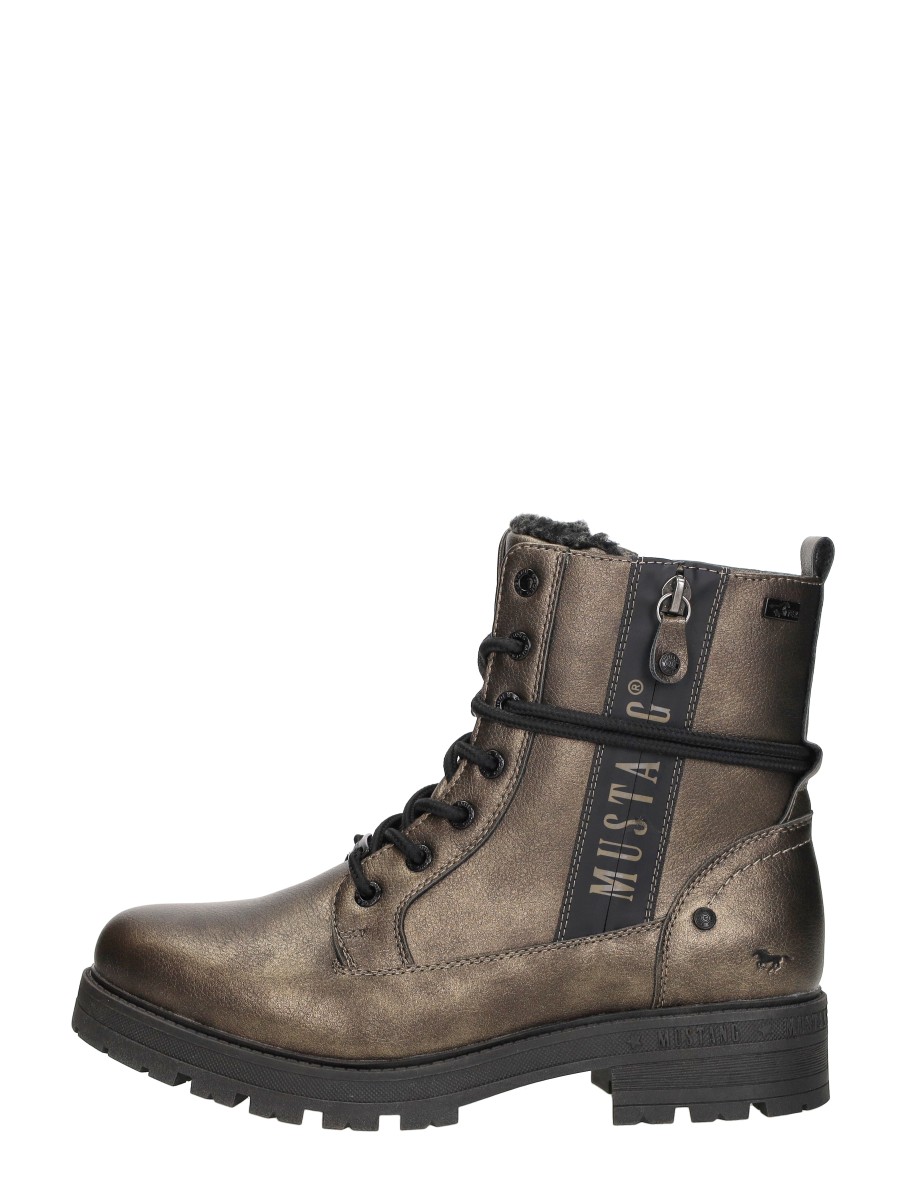 Mustang Veterschoenen Hoog – Goudkleur