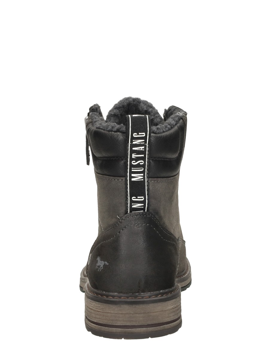 Mustang - Veterschoenen Hoog – donkergrijs – foto 3 van 4