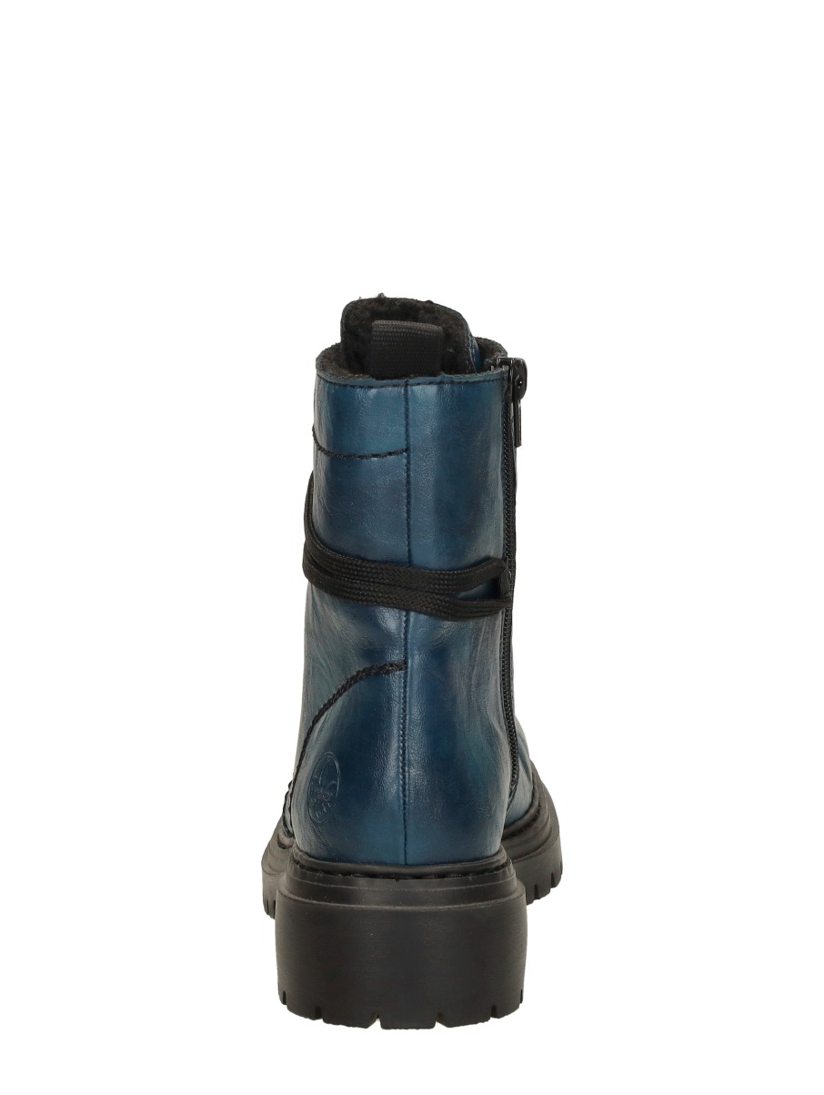 Rieker - Veterschoenen Hoog – petrol – foto 3 van 4