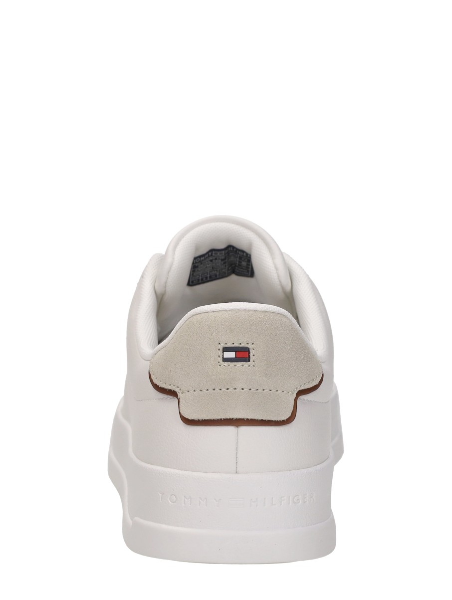 Tommy Hilfiger - Th Court Lth Detail Ess – gebroken wit – foto 3 van 4