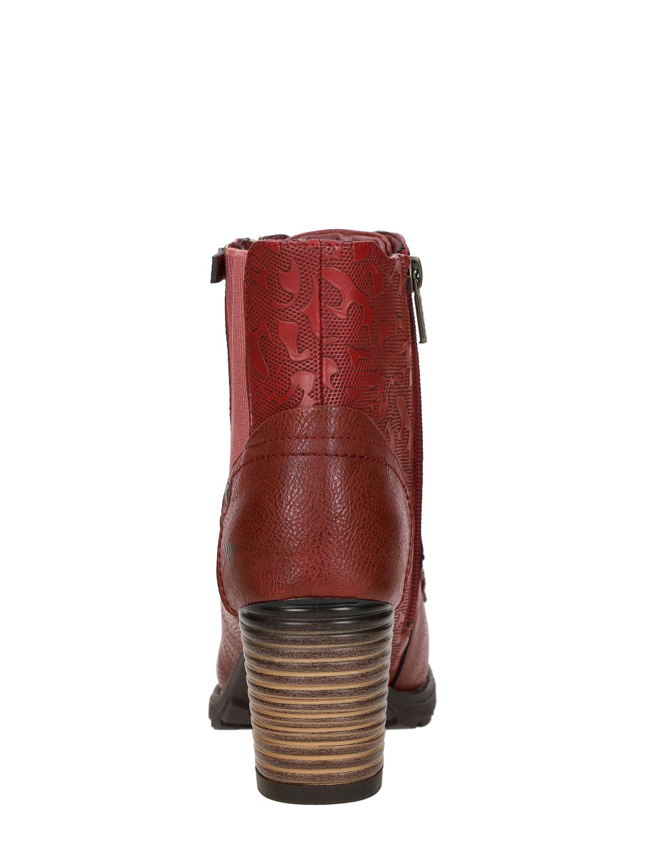 Mustang - Veterschoenen Hak – rood – foto 3 van 4